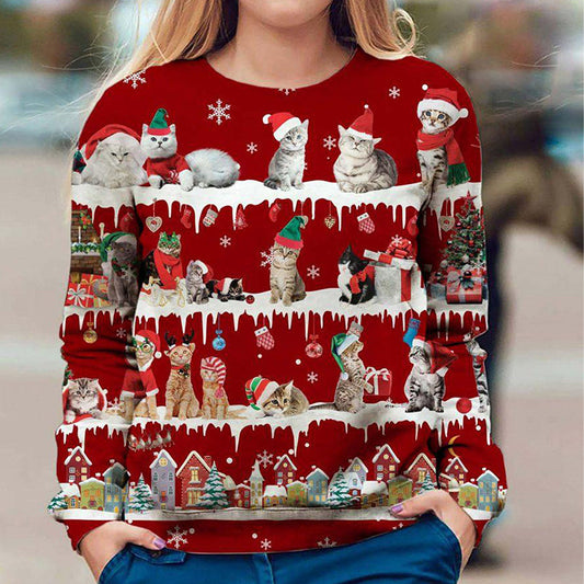 Women’s Festive Cat Sweatshirt