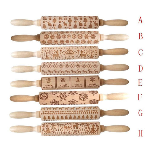 Christmas Embossed Rolling Pin
