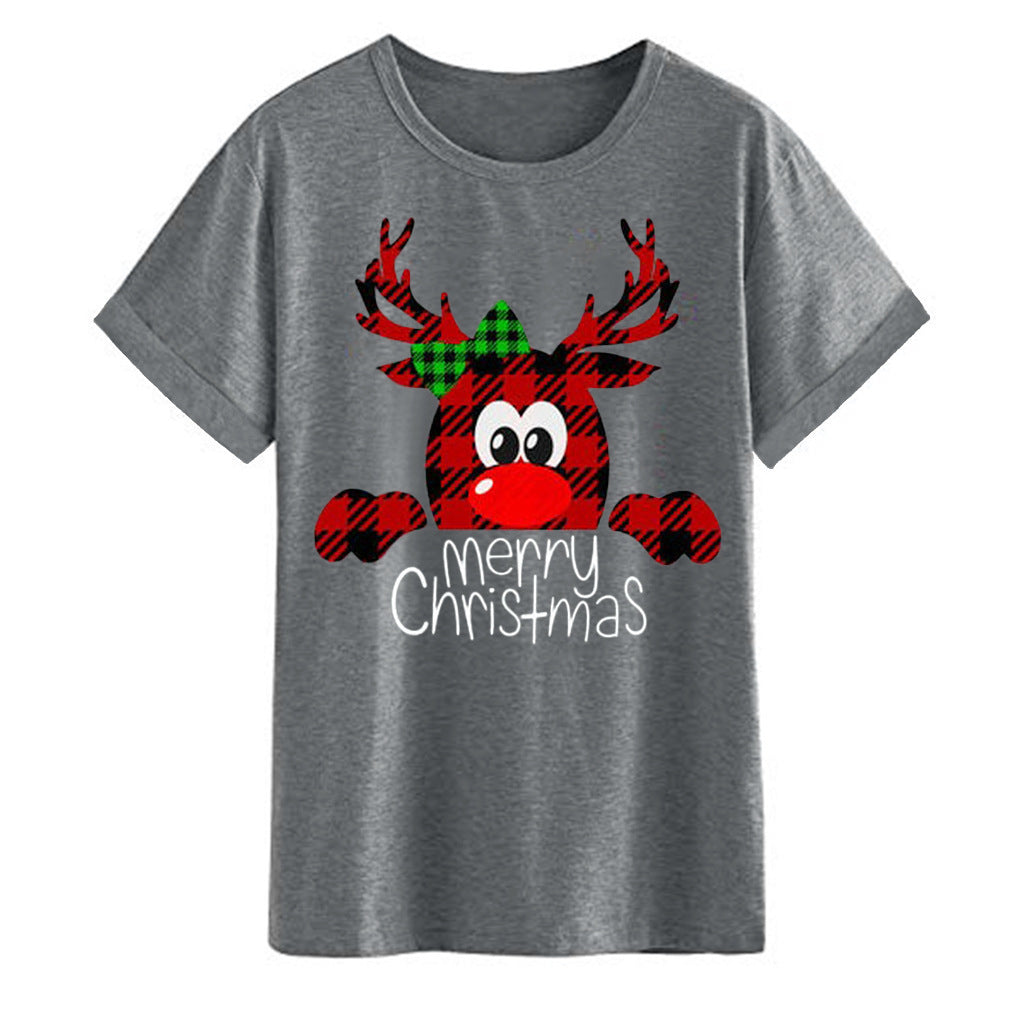 Christmas print ladies T-shirts