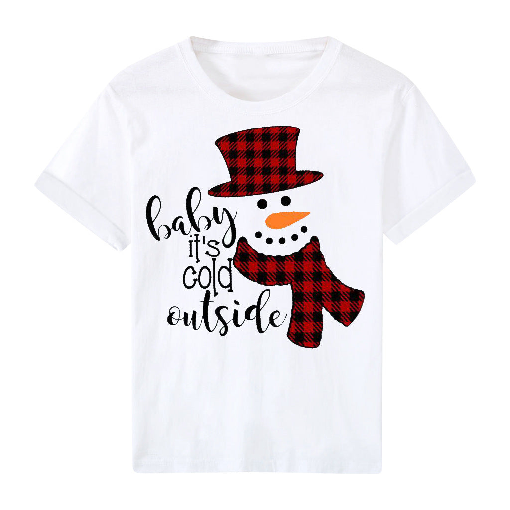 Christmas print ladies T-shirts
