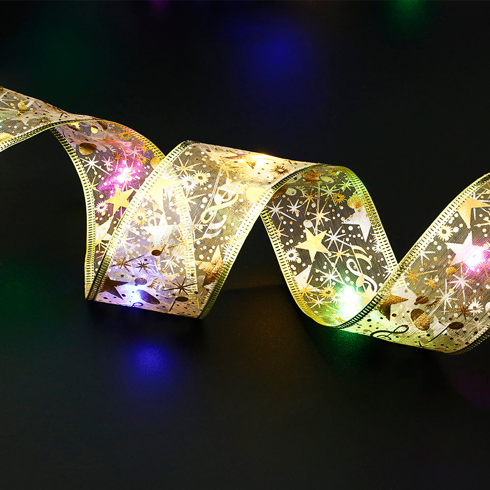 Christmas Ribbon Fairy Lights