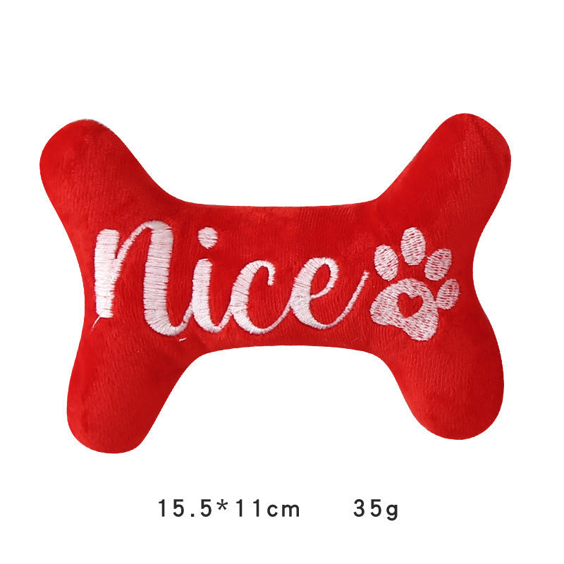 Plush Christmas Dog Toy - Naughty & Nice