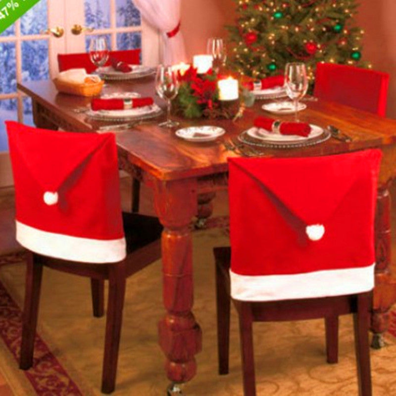 High Quality Christmas Hat Chair Set - 6 Pcs