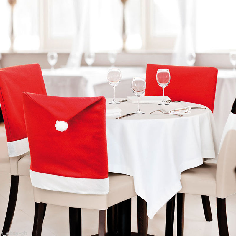High Quality Christmas Hat Chair Set - 6 Pcs