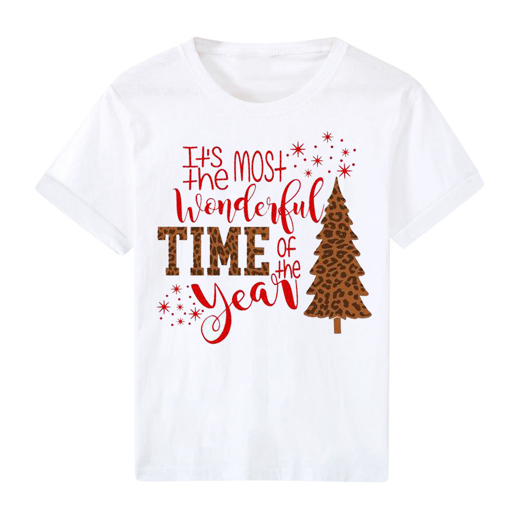 Christmas print ladies T-shirts