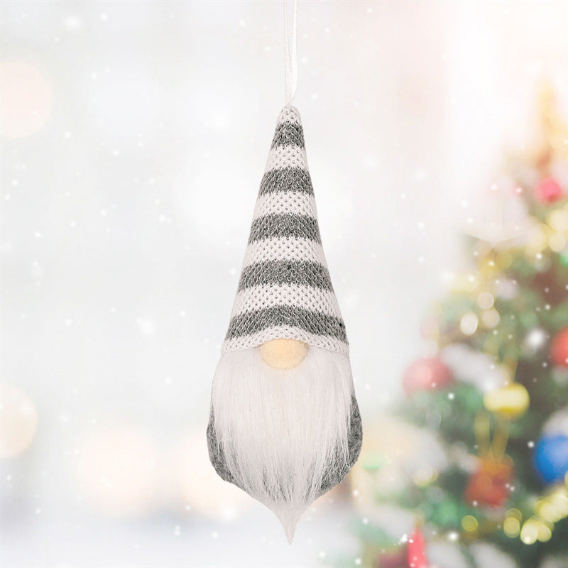 Hanging Knitted Christmas Gnome Decoration
