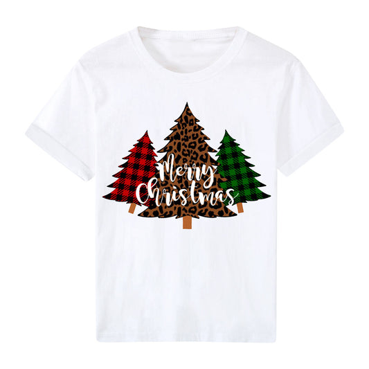 Christmas print ladies T-shirts