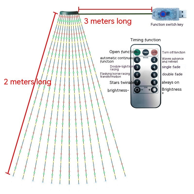 Christmas Tree String Lights - Courtyard Layout
