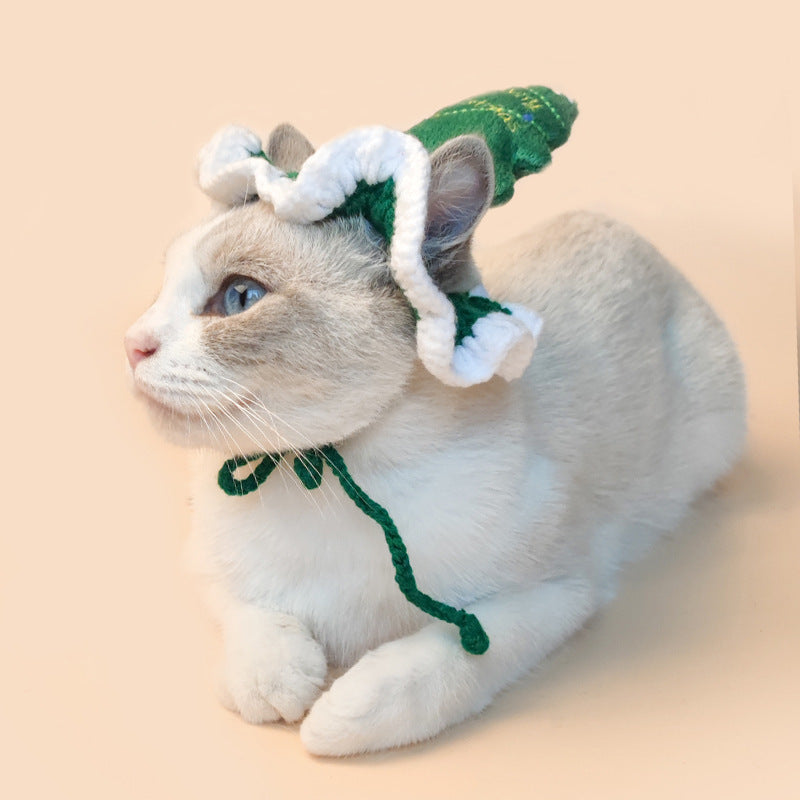 Christmas Tree & Deer - Cat Hat