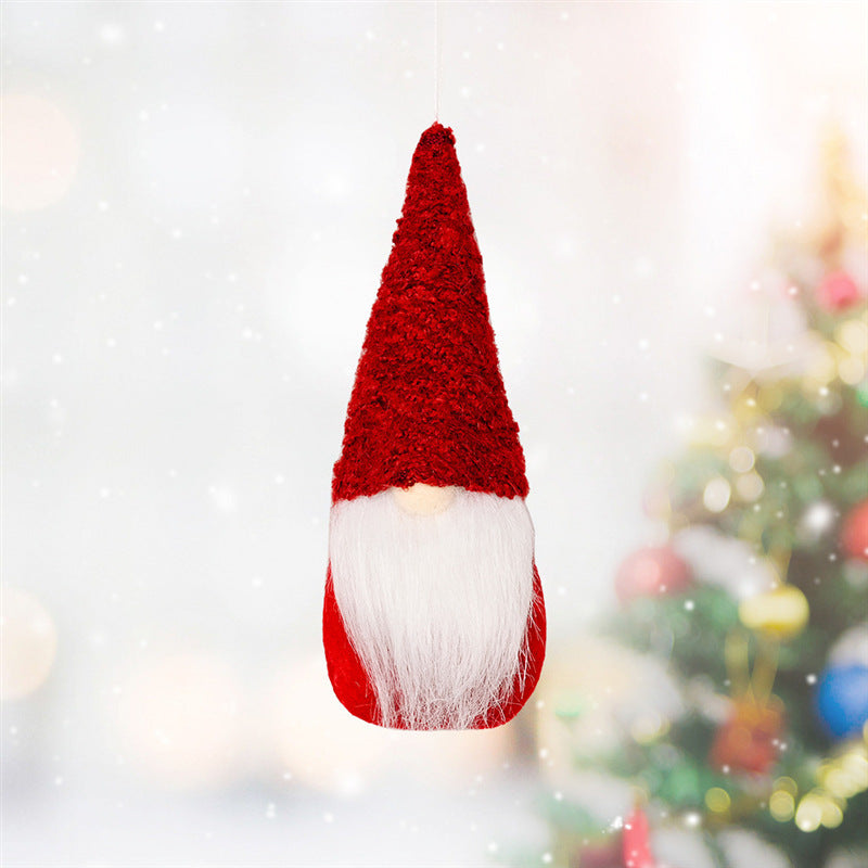 Hanging Knitted Christmas Gnome Decoration