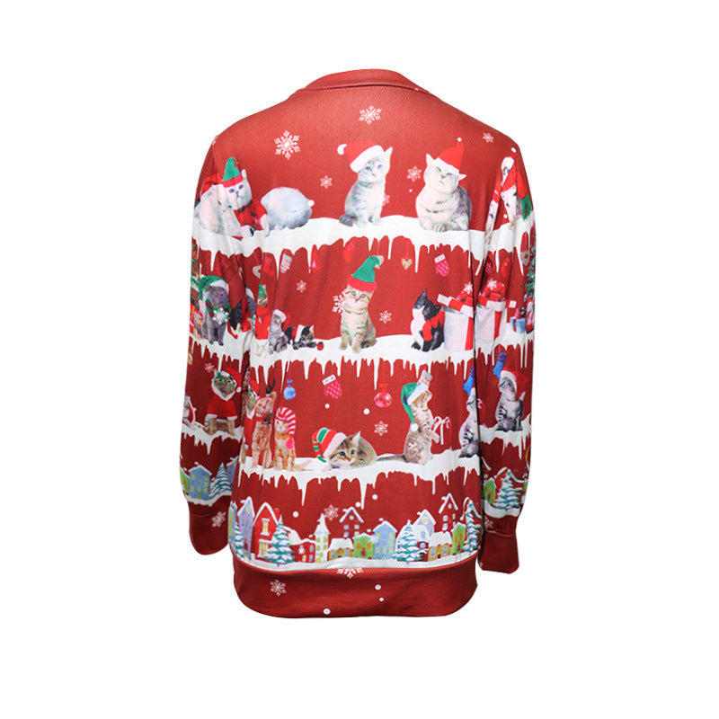 Women’s Festive Cat Sweatshirt