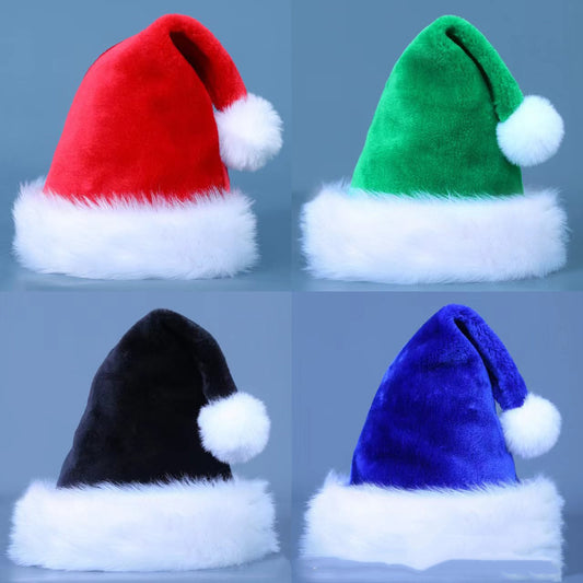 Plush Christmas Hats - Various Colours