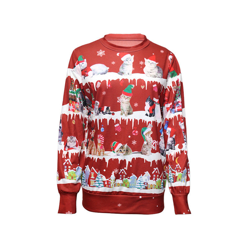 Women’s Festive Cat Sweatshirt